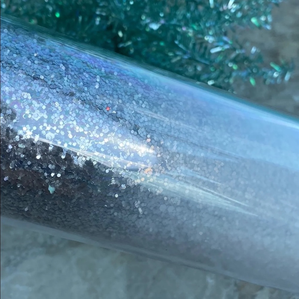 Starbucks 2019 Holiday Silver Glitter 16oz Tumbler Christmas Cup - Picture 6 of 8